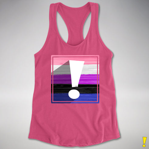 Genderfluid Pride Flag Exclamation Point Racerback Tank